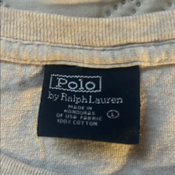 Ralph Lauren cream Long-Sleeve Crewneck with Navy Pony size L - Picture 2 of 3